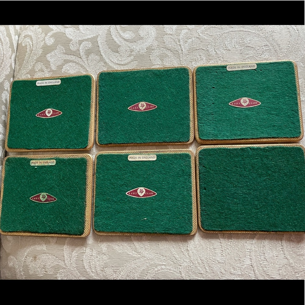 6 Vintage British Coaster Set *FAIR* - Picture 8 of 8